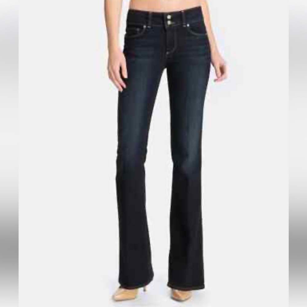 🩷 PAIGE Hidden Hills High Rise Bootcut, size 28, dark blue, Like New!
